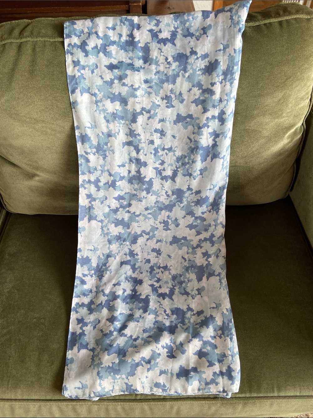 Orvis Blue and White Camouflage Print Scarf